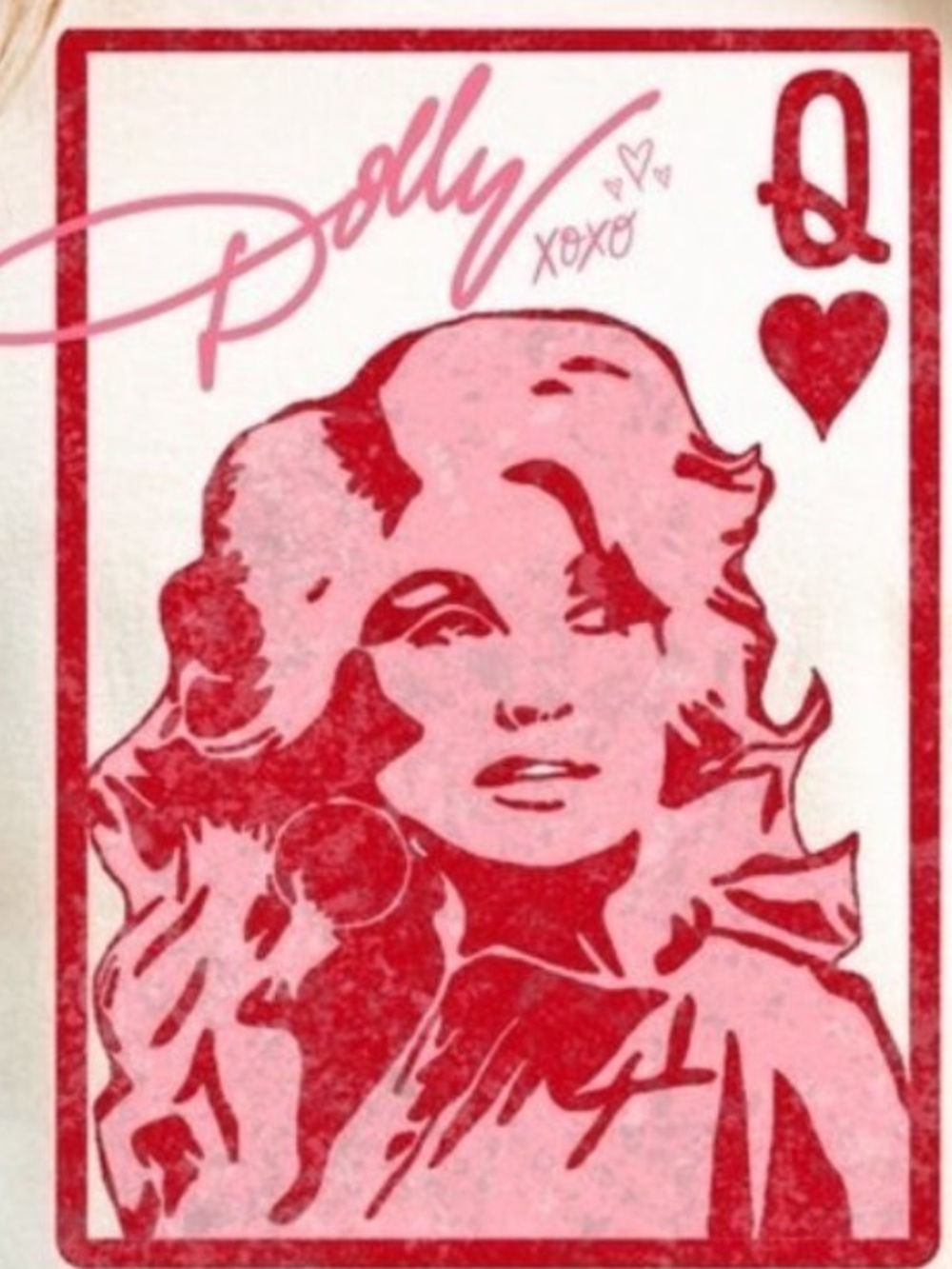 Dolly Parton Queen of Hearts Country Music Graphic SS Tee T Shirt NWOT